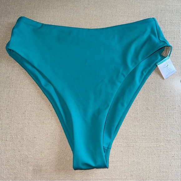 🟣4/$20 New Imsy Swim Bottom Bikini Dark Aquamarine M Reversible - Picture 1 of 3